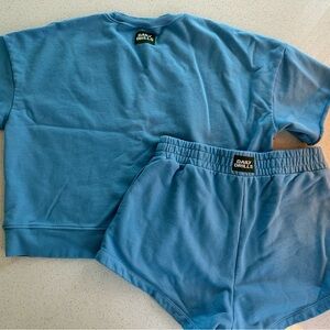 Daily Drills SOLD OUT“MALIBU”Lounge Set (Cropped Sleeve Crew & Super Shorts)